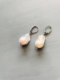 Image 3 of Large Baroque Pearl Earrings