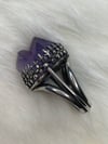 Raw Amethyst point ring.    ($165.00)