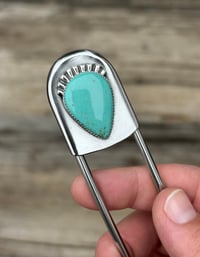 Image 3 of Royston Turquoise Jumbo Safety Pin 🧷 