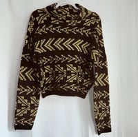 Image 4 of NOBO brown printed long sleeve turtleneck sweater