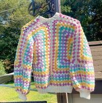 Image 2 of Pastel Heart Hexagon Sweater