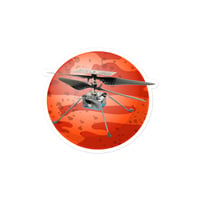 Image 2 of Linux Flies on Mars Sticker