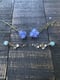 Image of Hydrangea Lavender Turquoise Stud Earrings
