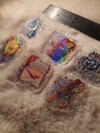 Image 1 of Song Specific pins/keychains (M&M)