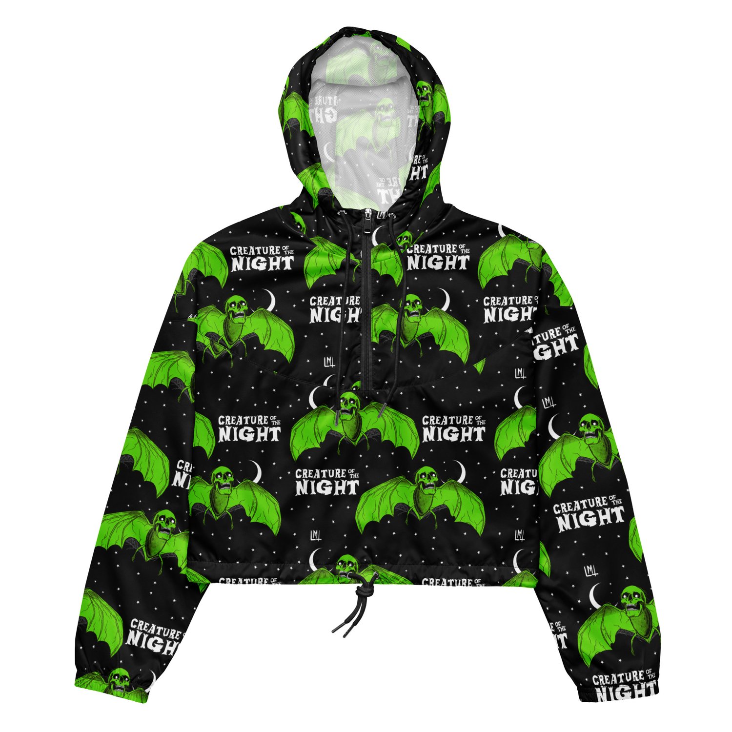 Image of Creature of the Night women’s cropped windbreaker