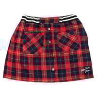 Image 1 of Blue Cross checkered mini skirt