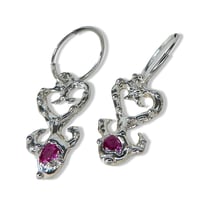 Image 3 of Swirl Heart Earrings~made to order 