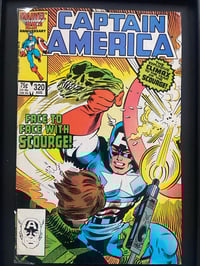 Image 2 of Captain America, framed complete vintage Marvel comic, No 320 August 1986