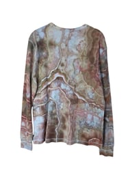 Image 9 of M Unisex Adult Waffle Long Sleeve Shirt in Sedona Geode Ice Dye