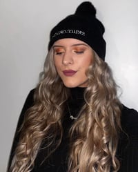 Image 4 of Skull Crushed Embroidered Pom Pom Beanie