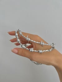 Image 2 of BARBED WIRE CHOKER THIN CHAIN