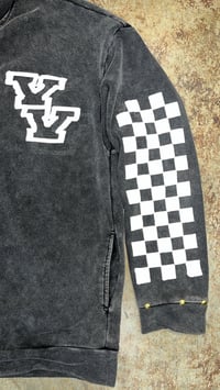 Image 4 of V.V.S. “Patchwork Race” Acid Washed Hoodie