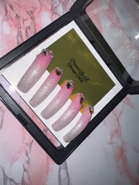 Image 4 of Pink Shimmer Ombre Curved Nails