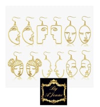 Image 1 of Gold FACES Earrings 