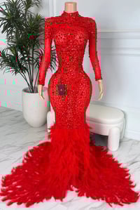 Image 7 of KAELIE BLACK FEATHER DRESS