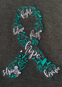 Image 3 of Cancer Ribbon/Awareness Hoodies (Choose your colors) 