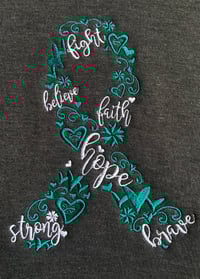 Image 3 of Cancer Ribbon/Awareness Hoodies (Choose your colors) 