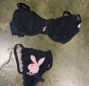 Image of SUEDE PLAYBOY SET SIZE S