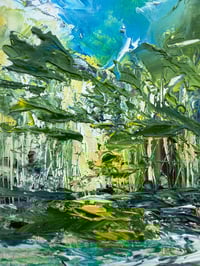 messy jungle oil on canvas 4 x 6 inches 