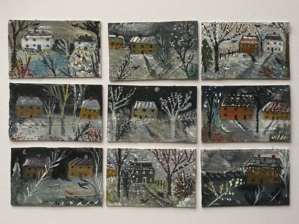 Image of Winter tiny landscape - lucky dip painting 