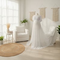 Image 1 of White dress for photoshoots | Millie | size M | chiffon