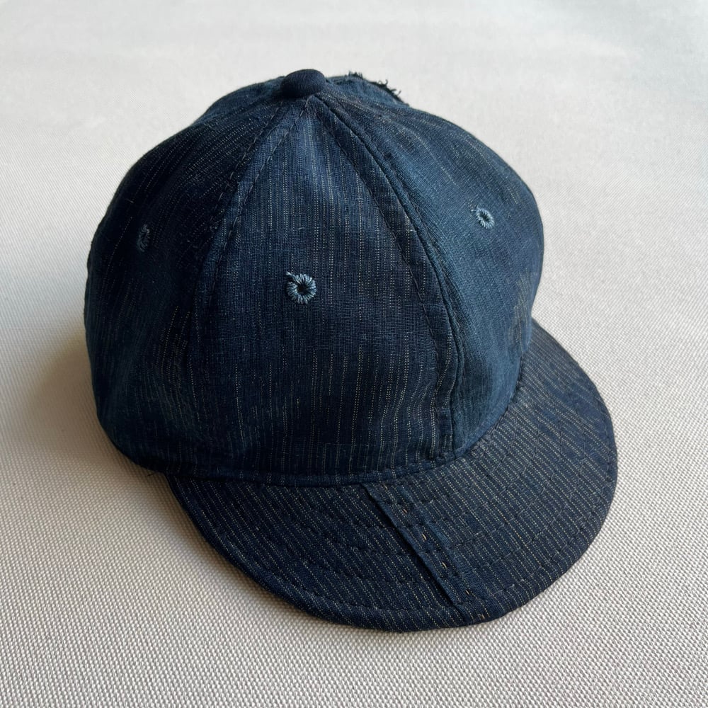 Image of Early 1900's Boro Indigo Ball Cap 002