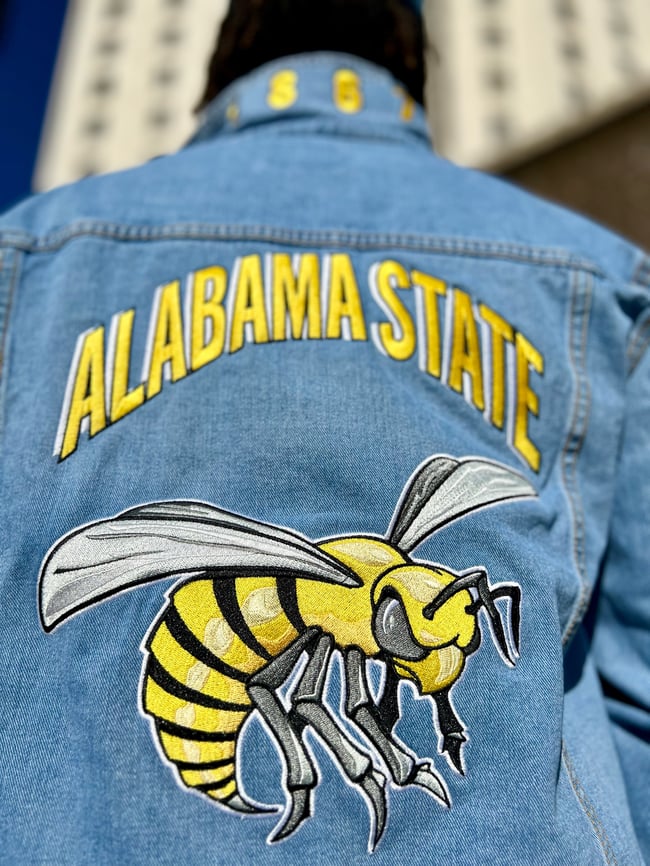 Alabama State U Denim Jacket 2.0 Chicer Collegiate