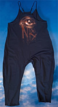 Image 2 of “CROW” BLEACH PAINTED BAGGY ROMPER MEDIUM