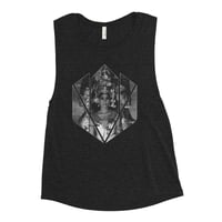 Apsara Logo Ladies’ Muscle Tank - Black Heather 