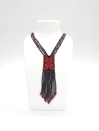 Image 1 of Red Tatreeze Necklace Twist & Tie (Made in Egypt)