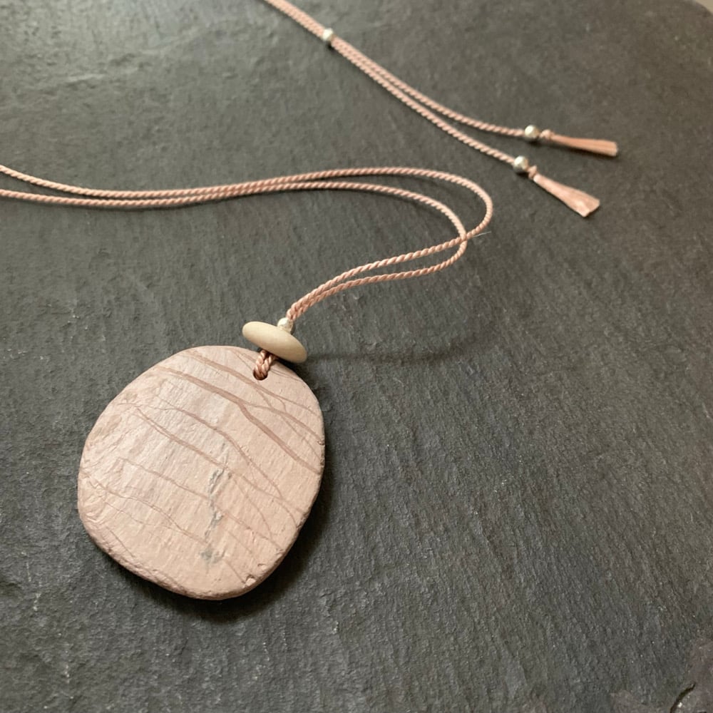 Image of Large pink Devon stone necklace