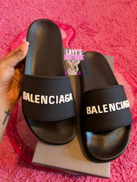 Black Balenciaga Slides