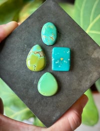 Image 1 of Turquoise Heavy Twist Rings (Made to Order) 