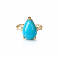 Image 1 of Deco Turquoise Statement Ring