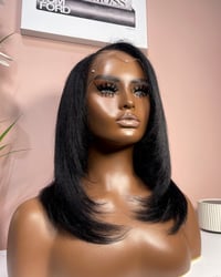 Image 4 of (14 Inch) Kinky Straight w/ Kinky Edges Wig - Ready To Wear