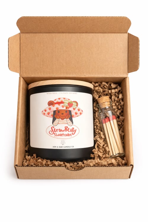 Image of StrawBEARy Shortcake Candle