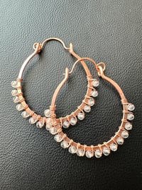 Image 1 of Clear Quartz Swing Earrings