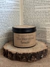 The Restrictied Section - Distressed Leather & Plum Scented Soy Wax Candle