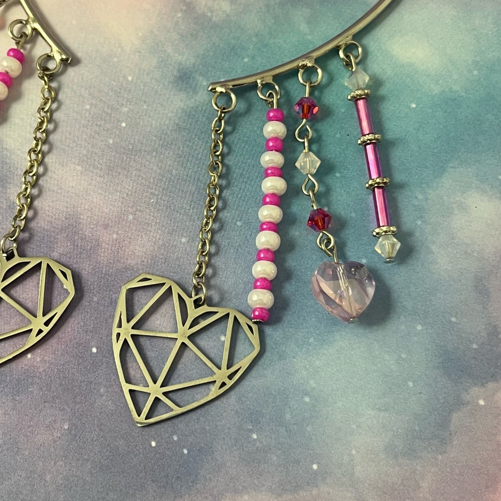 Image of Pink Heart Ear Cuffs