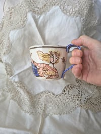 Image 2 of Hand painted stoneware mugs