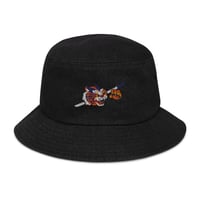 Image 1 of DAECHWITA Embroidered Denim Bucket Hat