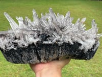 Image 16 of Laser Quartz Cluster In A Bed Of Hematite #1808