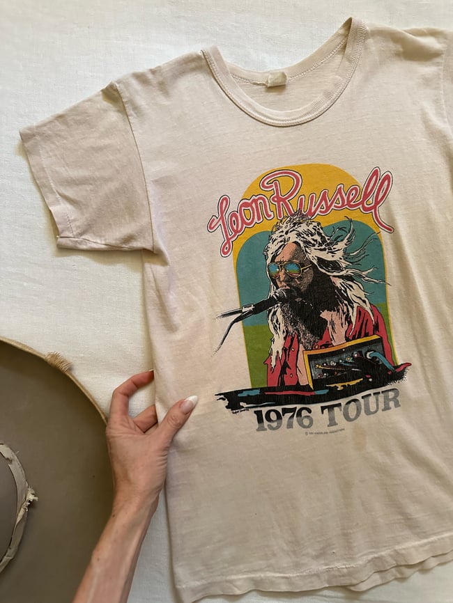 1976 Leon Russell concert t shirt 70s