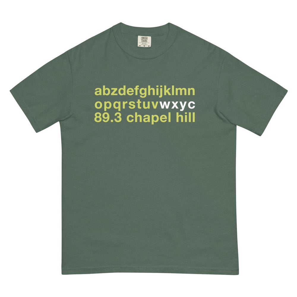 Image of WXYC Alphabet Shirt - Green
