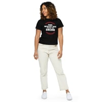 Image 2 of "The White Sox Make Me Drink" - Black Women's High-Waisted Tee