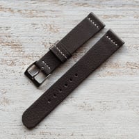 Image 3 of Grey Chevre Strap - Simple Stitching