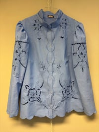 Image 1 of Blue puff sleeve (L)