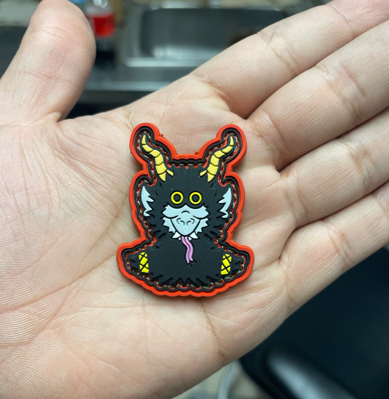 Krampus Head Badge hot