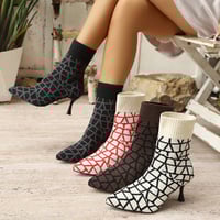Image 1 of Point Toe Flared Heel Boots