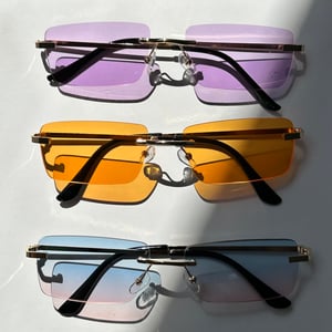 Image of TANGERINE Retro Frameless Sunglasses 